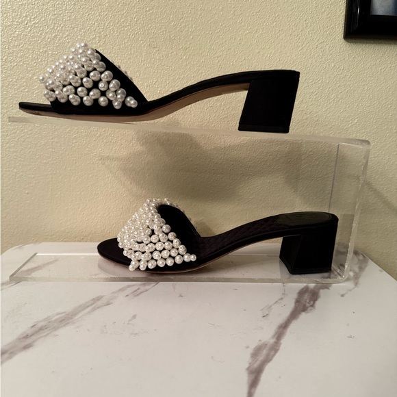 Tory Burch Tatiana Pearl Block Heel Slide, EUC, Size 7-1/2 - Picture 2 of 13
